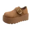 Zapatos de vestir de pino Birkenstock mocasines slip-on para mujer nuevos casual otoño terciopelo suela gruesa totalmente cerrados zapatos 2026 retro