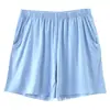 Dropshipping Novo Estilo Pijama de Verão Feminino, Shorts Esportivos para Casa de Comprimento 3/4, Calças Casuais Simples