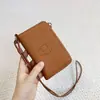 2025 Transfronteiriça Nova Couro Bovino de Primeira Camada Granulado Bolsa para Celular Moda Simples Multifuncional Bolsa para Celular de Pendurar no Pescoço Tendência