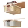 Caja de Almacenamiento para Ropa Interior, Canasta Organizadora Tres en Uno para Prendas Íntimas y Calcetines, Cajón Colgante Tipo Cesta Deslizante para Armario, Divisor de Gabinete para Dormitorio