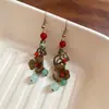 Pendientes Bohemianos de Piedra Natural con Borla en Forma de Gota de Agua Estilo Étnico Retro Personalizados Pendientes de Lujo Ligero de Gama Alta para Mujer Venta al por Mayor