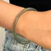 Pulseira Simples Europeia e Americana Fina de Calcedônia em Tiras Redondas Multicor Laranja Laranja Vermelho Ágata Pulseira Fina Empilhável Pulseira de Acrílico