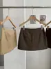 Falda KEKEZOON de línea A anti-exposición, nueva colección de otoño, de cintura alta, adelgazante, versátil, color liso, minifalda ajustada a la cadera 9131