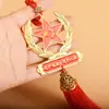 Pendente de coração chinês para carro Decoração de Dia Nacional Festa de construção de equipe Enfeites militares Pingente patriótico Barraca de ponto turístico Feira do templo Mercado noturno Pequenos produtos