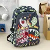 Mochila Pronta para Uso Transfronteiriço do Fabricante com Estampa Completa de Tubarão para Alunos do Ensino Fundamental e Médio e Crianças com Redução de Carga Mochila Personalizada de Grande Capacidade