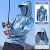 Roupa de Proteção Solar para Mulheres, Estilo Fino da Moda, Corte Justo, Seda de Gelo, Jaqueta Leve de Verão com Capuz, à Prova de Pesca, Respirável, Roupa de Proteção Solar para Homens