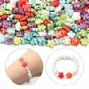 Cuentas de Cerámica Coloridas Flor de Cinco Pétalos Cuentas Sueltas con Agujeros Pulsera DIY Flor Cuentas de Cerámica Collar Accesorios de Joyería Venta al por Mayor