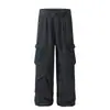 C810 Estilo Americano High Street para Hombre de Gama Alta con Múltiples Bolsillos Ropa de Trabajo Holgada Unisex Casual para Exteriores