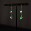 Bolsa de la Suerte de Aretes Florales de Estilo Chino Nuevo, Nuevos Aretes de Gancho Populares, Aretes Niche de Alta Gama, Aretes Únicos, Joyería de Estilo Chino