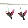 Pendientes acrílicos de pájaro colorido de primavera transfronterizos europeos y americanos, nuevos pendientes de moda retro de venta caliente 2024