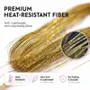 Extensiones de Cabello Doradas Láser Brillantes de Colores para Fiesta Trenzado DIY de Cabello Mechones de Colores Accesorios para Pelucas Transfronterizos [Procesamiento Personalizado]