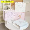 Bolsa de Regalo Horizontal Extra Grande Minimalista, Bolsa de Regalo de Alta Gama, Bolso de Mano de Moda para Estudiantes, Bolsa de Papel para Cumpleaños al por Mayor