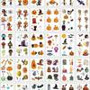 En stock al por mayor 60 sin repetir niños dibujos animados Halloween tatuaje tatuaje de calabaza celebración festiva