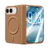 Adequado para Capa de Celular iPhone Duo, Apple 18 Dobrável Sucção Magnética Couro Liso Capa Protetora Frontal e Traseira com Película Integrada, Transfronteiriço