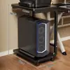 Suporte para Host de Computador, Rack de Armazenamento, Rack de Armazenamento Móvel para Escritório, Rack Lateral de Mesa com Rodas, Suporte para Gabinete de Computador