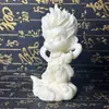 Talla de Fruta de Marfil de Nezha, Ven Ahora Mismo, 12*8*5.3cm, Adorno Artesanal de Escritorio para Sala de Estar del Hogar