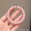 Goma para el pelo de alambre de teléfono con estampado de leopardo retro, alta elasticidad, banda de goma sin marcas para adultos, adecuada para coletas, simple y elegante, no daña el cabello