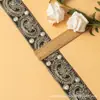 Novo Bordado Étnico Multicor Lantejoula Renda Corda de Osso Renda de Espelho Renda Vintage Fundo de Rede Linha Dourada Roupa
