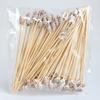 Fornecimento direto da fábrica de palitos de frutas de pérola branca, concha pequena de bambu, palitos de coquetel decorativos criativos, 100 unidades/saco