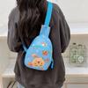 Bolsa de Pecho de Moda Infantil 2025 Nueva para Niños y Niñas Estampado de Dibujos Animados Hombro Casual para Exteriores Capibara Muñeco Bolso Bandolera