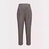 Calça Feminina Novo Estilo Europeu e Americano Cintura Alta Fivela Decorativa de Metal Bolso Inclinado Calça Social Para o Trabalho Cor Sólida Moda Calça