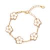 Pulsera de ciruela creativa transfronteriza de Europa y Estados Unidos, pulsera de imitación de flores grandes de doble cara, pulsera de temperamento para damas, pulsera, pulsera