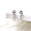 Aretes Redondos Huecos de Acero de Titanio con Forma de Estrella de Cinco Puntas, Joyería Sencilla de Lujo Accesible de Nicho, Aretes de Corazón