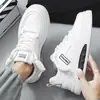 Zapatos de Moda con Cordones Estilo Coreano Four Seasons para Hombre, Tenis Deportivos Casuales de Caña Baja Personalizados, Zapatos Blancos para Jóvenes Estudiantes