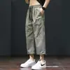 Pantalones jogger clásicos simples de color liso versátiles para hombre de verano, pantalones deportivos casuales modernos y a la moda para hombres jóvenes