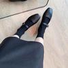 Zapatos Mary Jane de Nuevo Estilo con Suela Suave y Piel Suave para Mujer, Zapatos Planos Bajos de Correa Única, Zapatos Pequeños de Piel, Zapatos Planos de Ballet