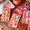Bolsa Criativa Nova de Envelope Vermelho com Desenhos de Bênçãos para Paz, Felicidade e Alegria - Envelope de Dinheiro da Sorte de Alta Qualidade para o Festival da Primavera