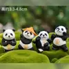 Nuevo Modelo Panda Figura de Mano Caja Sorpresa Lindo Travieso Marco Bebé Panda Paisaje en Miniatura Adorno de Paisajismo DIY
