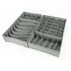 Caja de Almacenamiento de Tela Tipo Cajón para Ropa Interior, Gran Capacidad, Dividida en Compartimentos para Calcetines, Sujetadores y Calzones, Organizador de Almacenamiento para el Hogar