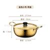 Olla Ramen Martillo de Acero Inoxidable Celebridad de Internet Olla Dorada para Fideos Olla para Cocinar Fideos Olla de Conjunto Estilo Coreano para Exportación Olla de Regalo