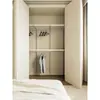 Armario Metálico de Estilo Abierto sin Riel Inferior, Riel de Puerta Plegable, Puerta Corredera para Vestidor, Herrajes de Polea para Colgar