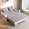 Estilo popular de celebridad de internet tela lavable de imitación de algodón y lino sala de estar balcón doble uso sofá cama casual sofá cama plegable multifuncional