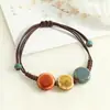 Joyería de Cerámica de Jingdezhen para Mujer, Simple y Versátil, Estilo Étnico Retro, Pulsera Tejida a Mano, Pulsera de Cuentas, Suministro al por Mayor