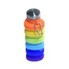 Copo de Água Dobrável de Silicone Personalizado de Fábrica, Garrafa de Água Retrátil para Esportes ao Ar Livre, Copo para Enxaguar a Boca com Boca Larga, Garrafa Térmica