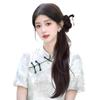 Nueva Peluca Estilo Chino Cola de Caballo Trenzada para Mujeres, Clip de Cabello Artificial Ligero Estilo Chino, Moño Trenzado Estilo Antiguo Dinastía Han Cheongsam Trenzas