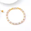 Acessórios de Verão Multicor, Pulseiras Simples de Zircônia Que Não Desbotam, Joias Femininas, Joia de Mão com Zircônia Colorida, Atacado em Estoque