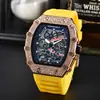 Nuevo Reloj de Barril Moda Richard Esfera Grande Reloj de Cuarzo Multifuncional Reloj para Hombre Explosiones de Tiktok