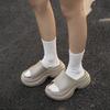 Zapatillas de escalera con suela gruesa aumentada de 8 cm para mujer, zapatillas antideslizantes de verano para exteriores, famosas en Internet, zapatos de playa para exteriores.