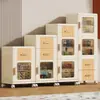 Gabinete de almacenamiento de lujo ligero con ruedas, gabinete de almacenamiento misceláneo multicapa tipo cajón, gabinete organizador para sala de estar del hogar, gabinete de almacenamiento con puerta abierta