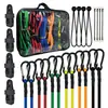El Juego Combinado de Cuerda para Equipaje y Mosquetones Más Vendido de Amazon en Stock, 24 Piezas, Correa de Amarre de Cuerda Elástica para Bolsos