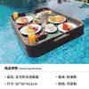 Piscina Externa Flutuante Prato de Rattan Estadia em Bali Hotel Bandeja de Água Celebriade da Internet Chá da Tarde Cesta de Corda
