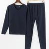 Conjunto de ropa interior térmica de terciopelo de doble cara sin costuras, ajustado, invisible, para hombre, ropa interior de otoño, pantalones de otoño, ropa interior térmica para hombre
