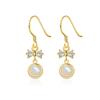 Han Feng aretes de ojo de gato con lazo aretes para mujer simples dulce temperamento aretes de lujo venta al por mayor venta caliente