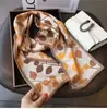 Novo Lenço Longo de Seda para Mulheres na Primavera, Outono e Verão, Lenço de Pescoço Estampado, Pequeno Lenço Decorativo Moderno e Versátil
