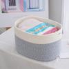 Cesto de Roupa Suja Quadrado Escandinavo Personalizado Balde de Armazenamento Cesto de Armazenamento Simples Cesto de Armazenamento de Corda de Algodão Tecido Grande Capacidade Lavável
