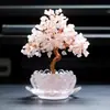 Árbol de Cristal Popular Transfronterizo Cuenco de la Fortuna Grava de Cristal Natural Árbol del Dinero Escritorio de Oficina Decoración Hecha a Mano para Aliviar el Estrés